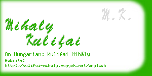 mihaly kulifai business card