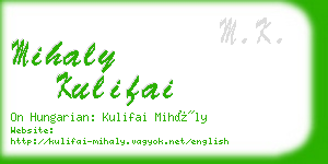 mihaly kulifai business card
